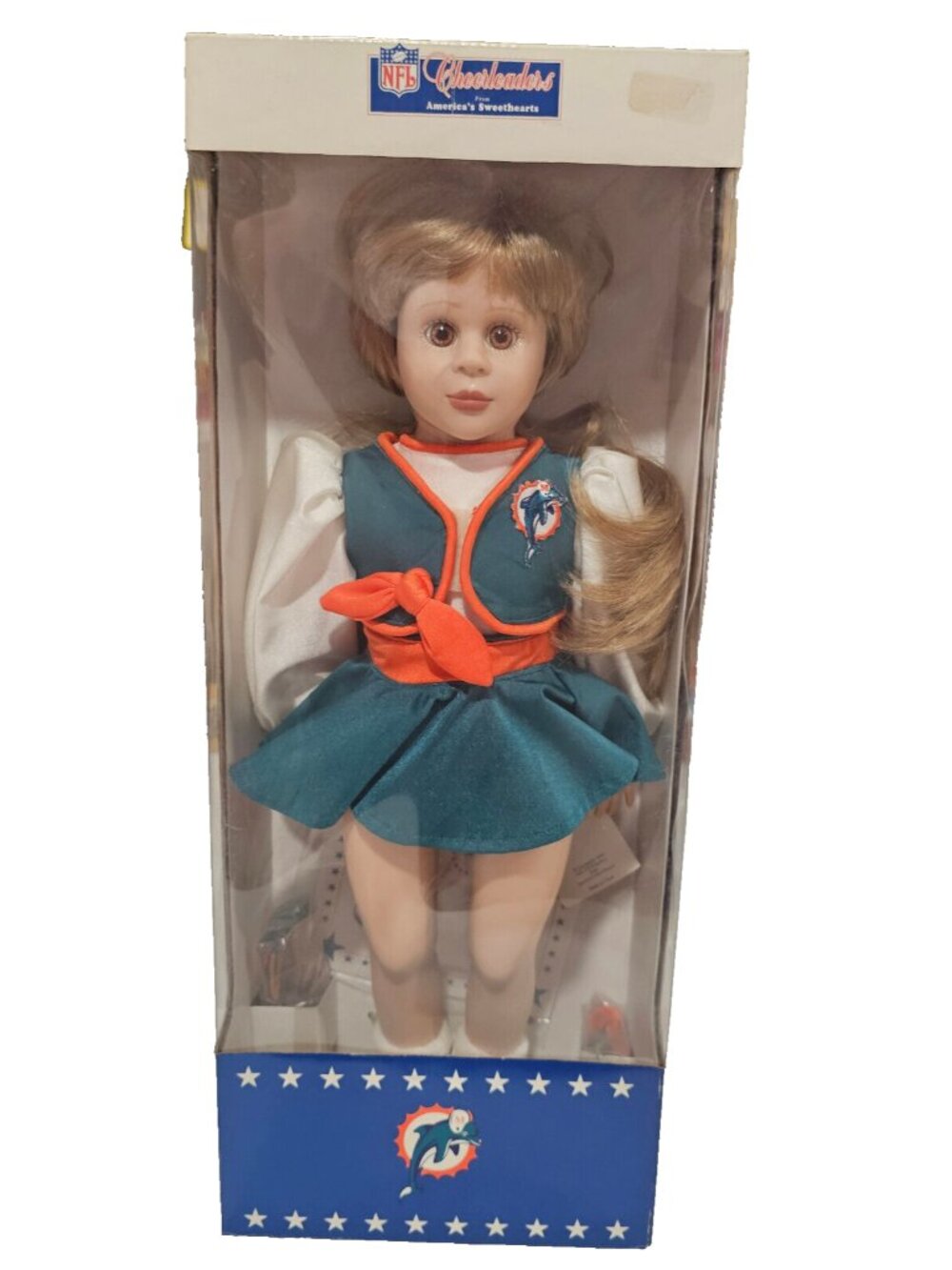 VTG 1998 NFL Cheerleader America's Sweethearts 18in Doll "Miami Dolphins" NIB